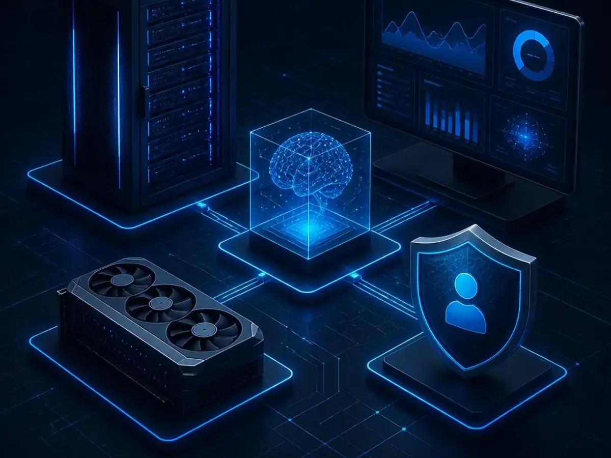 Infrastruktur self-hosted local LLM dengan server GPU dan kontrol akses jaringan